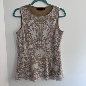 Tan and white APT. 9 sleeveless top size M